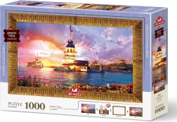 Puzzle mit Rahmen und Kleber 3-in-1 Mädchenturm 1000 Teile