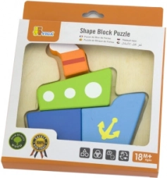 Viga erstes hölzernes Mini-Puzzle – Schiff