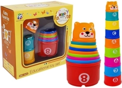 Pyramidenbecher für Kleinkinder mit Zahlen