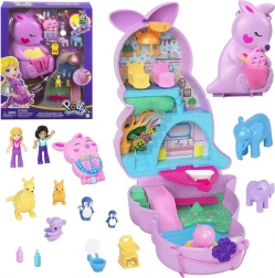 Polly Pocket Handtasche mit Känguru – klappbares Spielset mit Figuren