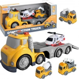 Gelbes Abschleppset WOOPIE City Truck mit Licht- und Soundeffekten