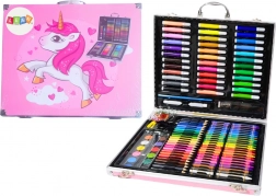 Kreativset im Koffer mit Einhorn, rosa, 150 Teile