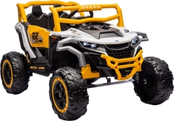 Elektrisches Kinderauto 4x4 – gelb‑weißes Offroad‑Buggy