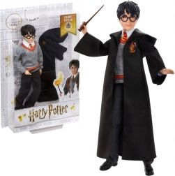harry potter – puppe aus hogwarts mit zauberstab und umhang