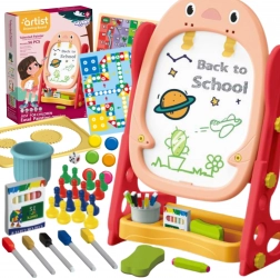 Woopie beidseitige magnetische Tafel zum Zeichnen und Lernen von Buchstaben und Zahlen, 56 Teile