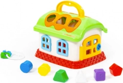 Fröhliches Kinderhäuschen – Formsortierer mit Griff