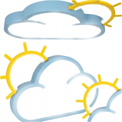 Kinder Decken-LED-Lampe Chmurka mit Fernbedienung blau