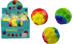 Leuchtender Knet- und Hüpfball mit Vertiefungen 9,5 cm in Farbe