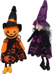 Halloween-Dekoration Hexe und Vogelscheuche zum Aufhängen