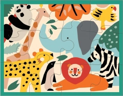 Mudpuppy Puzzle Tiere im Zoo 12 Teile