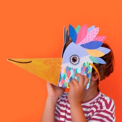 LONDJI Maske mit aufklebbaren Accessoires Be Wild! Bird