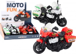 Polizeimotorrad 1:10 Lichter Geräusche Weiß Rot