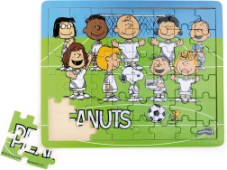 Holzpuzzle Snoopy und Fußball