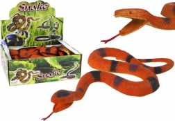 Braune Gummischlange mit schwarz-grauen Flecken