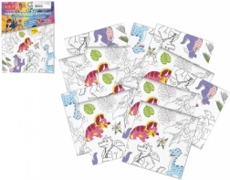Ausmal-Servietten Dinosaurier