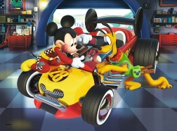 TREFL Puzzle MICKEY MOUSE: Vorbereitung auf das Rennen, 20 Teile