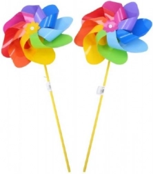 Regenbogen-Windrad – bunte Gartendeko