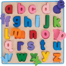 Holzpuzzle mit Alphabet – Kleinbuchstaben BIGJIGS BABY