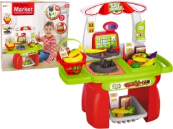 Kindersupermarkt – Einkaufskorb, Kasse, Waage und Lebensmittel (13-teiliges Set)
