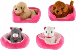 Plüschtier im Körbchen (22 × 24 cm)