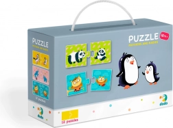 Puzzle Tiermamas und Jungtiere 12×2 Teile