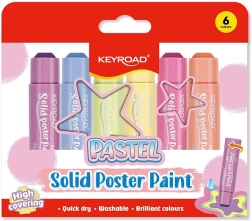 Feste Temperafarben KEYROAD in Pastelltönen – 6 Stück