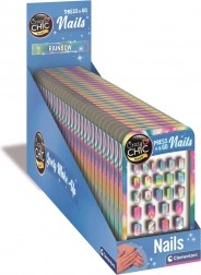 Clementoni Crazy Chic Regenbogen selbstklebende Nageltips für Kinder