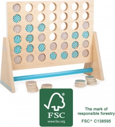 Holzspiel Vier in einer Reihe XXL