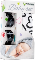 Bambusset T-Tomi schwarze Herzen