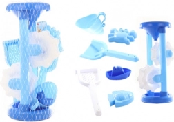 Blaue Kinder-Sand- und Wassermühle mit Förmchen
