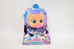 Cry Babies Fantasy interaktive Puppe Tina – blauer Triceratops