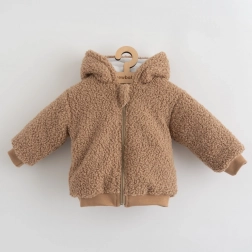 Winter-Babysweatshirt mit Kapuze und Öhrchen NEW BABY Teddy Winter, Größe 80 (9–12 Monate)