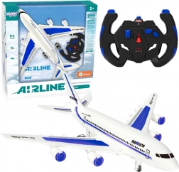 Blaues ferngesteuertes Passagierflugzeug Airline