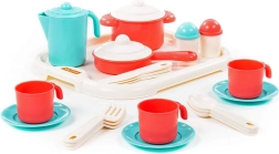 Teeset für drei mit Tablett Nastenka