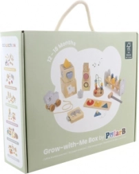 Holzlernset für Kleinkinder 12–18 Monate PolarB Grow‑With‑Me Box