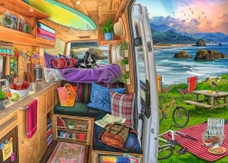 RAVENSBURGER Puzzle Blick aus dem Caravan XXL 500 Teile