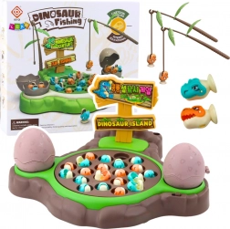 Spiel für Kinder Dinosaurier fangen auf Magneten mit Geräuschen