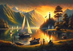 Puzzle Goldene Küsten 1000 Teile