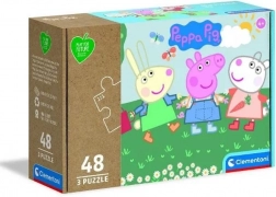 CLEMENTONI Play For Future Puzzle Peppa Wutz 3x48 Teile