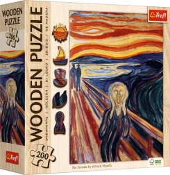 Holzpuzzle beidseitig TREFL – EDVARD MUNCH: Der Schrei, 200 Teile