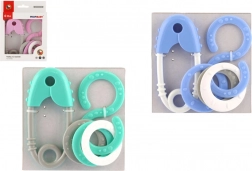 Rassel-Set Sicherheitsnadel und Acht in Schachtel