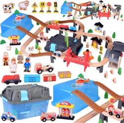 Holzeisenbahn mit Stadtzug 100 Stk.