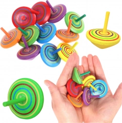 Bunter Kreisel aus Holz 4 cm