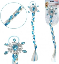 Eisprinzessin Zopf Haarteil mit Pailletten