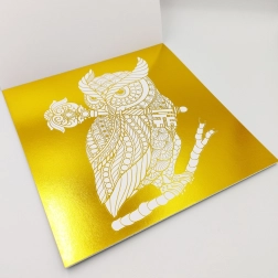 Malbuch mit metallischen Motiven Gold/Silber