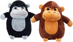 Plüsch-Gorilla Afro 20 cm – braun oder schwarz