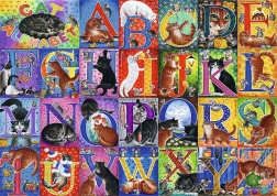 Puzzle 500 Teile – Katzenalphabet Trefl