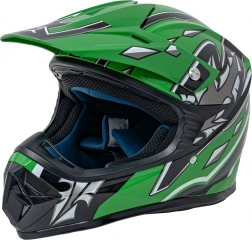 Grüner Enduro-Motorradhelm