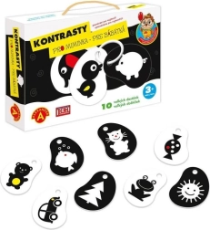 Alexander Kontraste – schwarz‑weiße Stimulationskärtchen für Babys