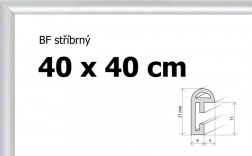 Kunststoffrahmen 40 × 40 cm – silber